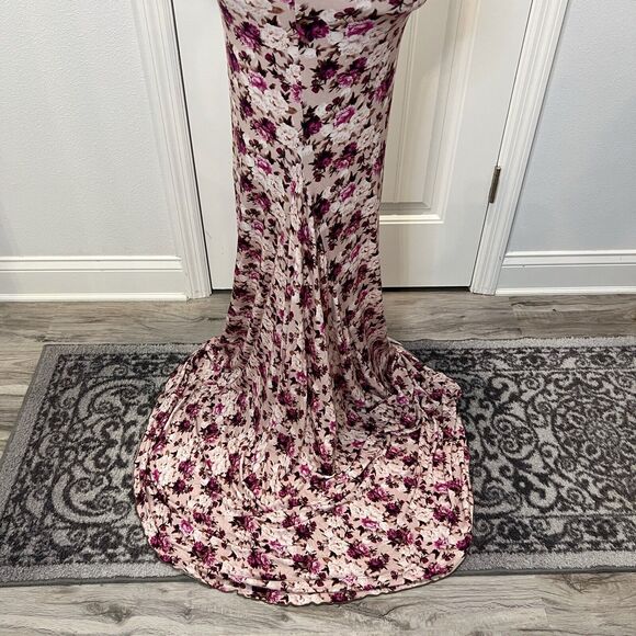 Sew Trendy Maternity Photography Gown Mermaid Zoie Dress Maxi Stretchy Floral - Picture 10 of 15